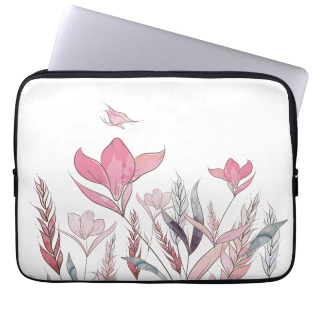 Funda Para Portátil Flores acuáticas (Frente)