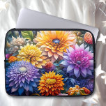 Funda Para Portátil Flores acuáticas florales de bonito Ai Art<br><div class="desc">Bonito arte acuarela color rosa,  morado y naranja flores.</div>