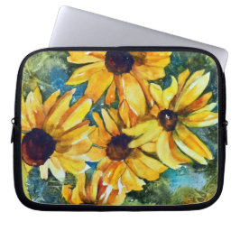 Funda Para Portátil Flores amarillas
