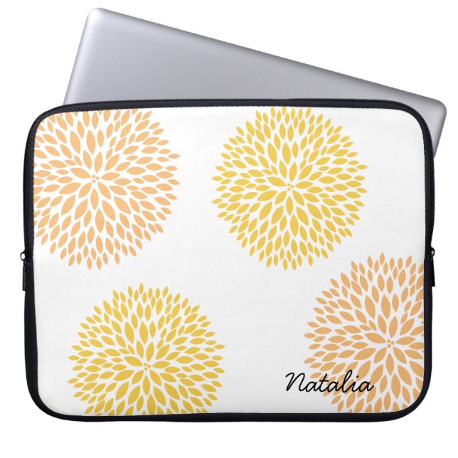 Funda Para Portátil Flores Amarillas de Peach (Frente)