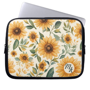 Funda Para Portátil Flores amarillas florales