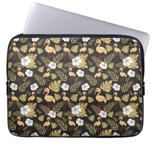 Funda Para Portátil Flores amarillas y blancas sin costura