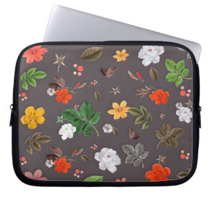 Funda Para Portátil Flores amarillas y rosas blancas 26