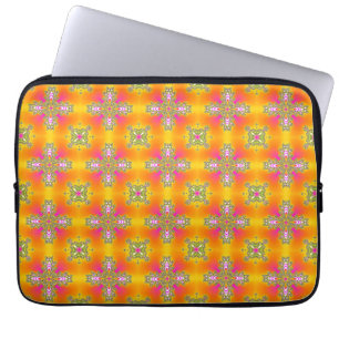 Funda Para Portátil Flores artdeco en estilo retro