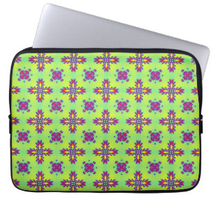 Funda Para Portátil Flores artdeco en estilo retro