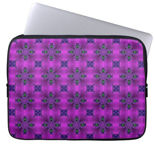 Funda Para Portátil Flores artdeco en estilo retro (Frente)