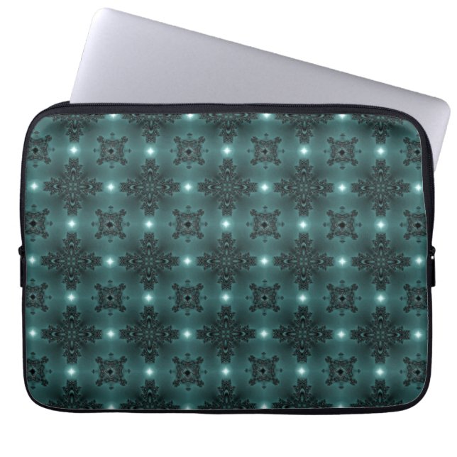 Funda Para Portátil Flores artdeco en estilo retro (Frente)
