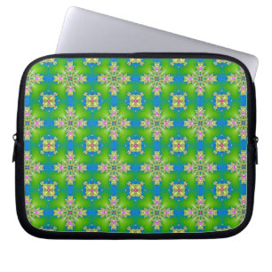 Funda Para Portátil Flores artdeco en estilo retro