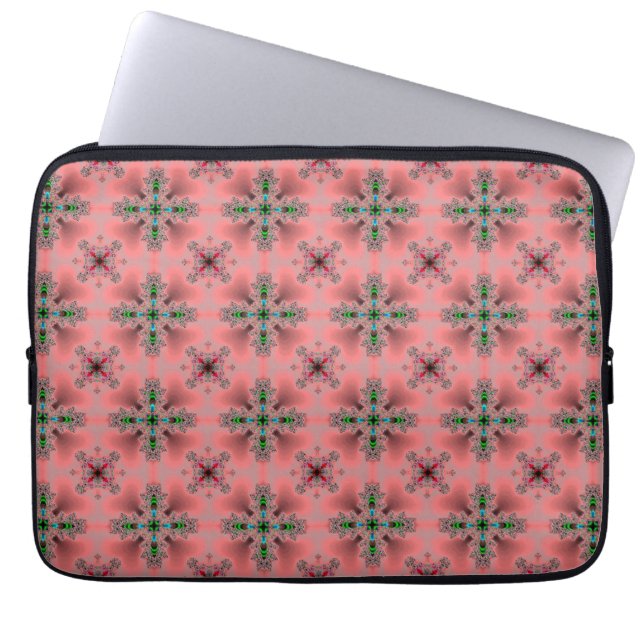 Funda Para Portátil Flores artdeco en estilo retro (Frente)