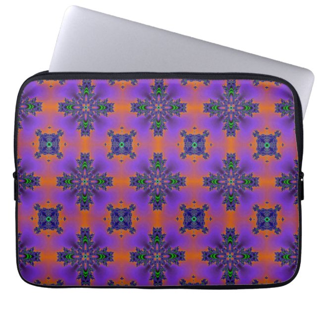 Funda Para Portátil Flores artdeco en estilo retro (Frente)