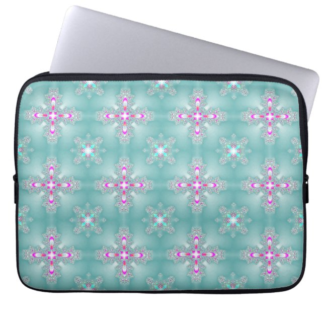 Funda Para Portátil Flores artdeco en estilo retro (Frente)