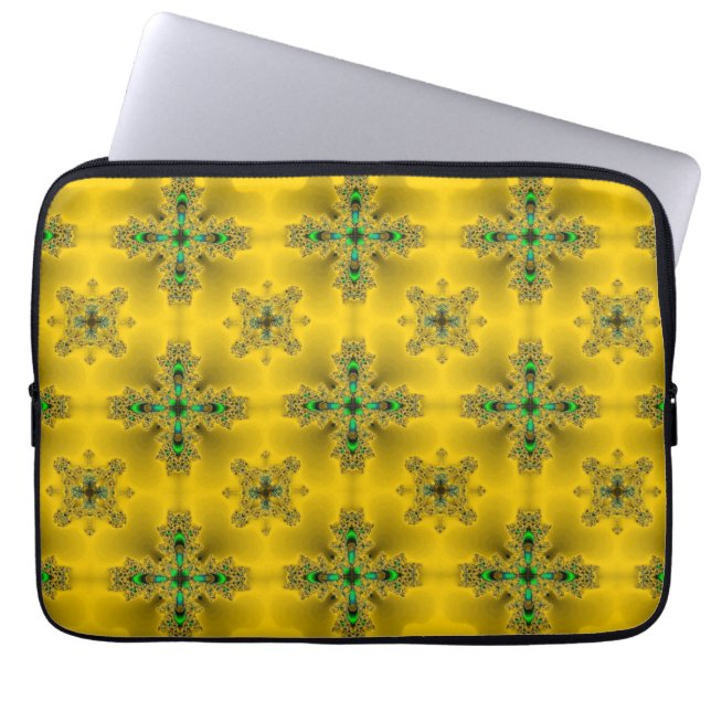 Funda Para Portátil Flores artdeco en estilo retro (Frente)