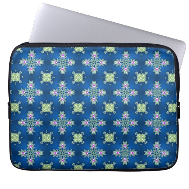Funda Para Portátil Flores artdeco en estilo retro (Frente)