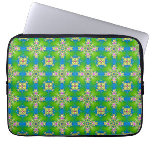 Funda Para Portátil Flores artdeco en estilo retro