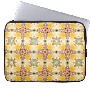 Funda Para Portátil Flores artdeco en estilo retro