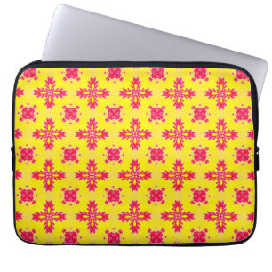Funda Para Portátil Flores artdeco en estilo retro