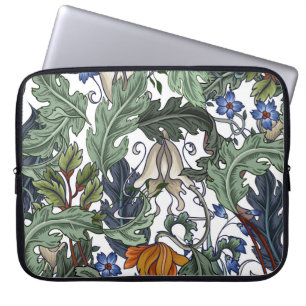 Funda Para Portátil Flores, arte deco, moderno, sin costura.