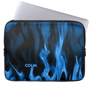 Funda Para Portátil Flores azul cobalto Personalizado
