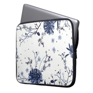 Funda Para Portátil Flores azules