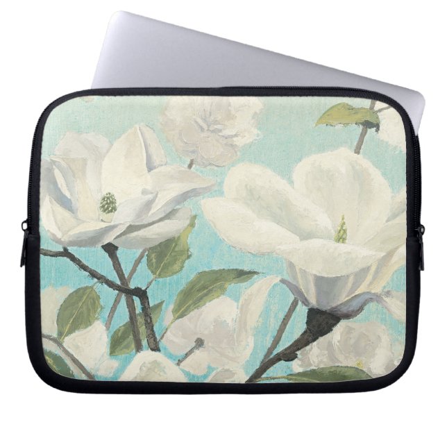 Funda Para Portátil Flores blancos del sur (Frente)