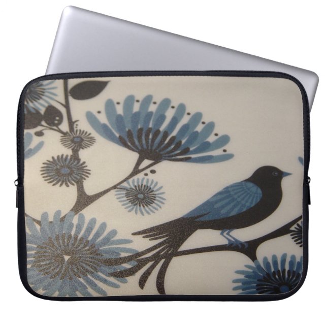 FUNDA PARA PORTÁTIL FLORES BLUEBIRD (Frente)