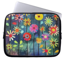Funda Para Portátil Flores bohemias coloridas