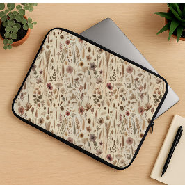 Funda Para Portátil Flores Botánicas Prensadas de Herbario Vintage par