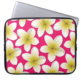 Funda Para Portátil Flores brillantes de Frangipani/ Plumeria