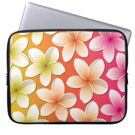 Funda Para Portátil Flores brillantes de Frangipani/ Plumeria