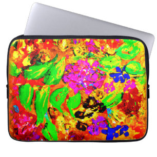 Funda Para Portátil Flores Brillantes Y Coloridas Arte. Comprar Ahora