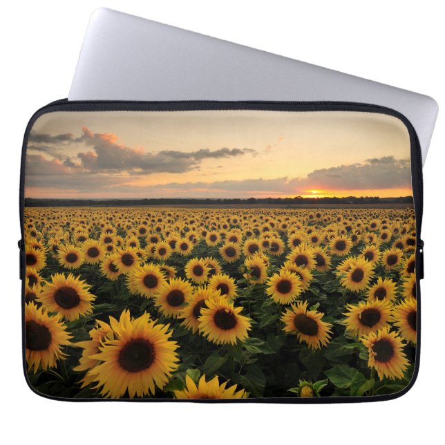 Funda Para Portátil Flores | Campo de girasol (Frente)