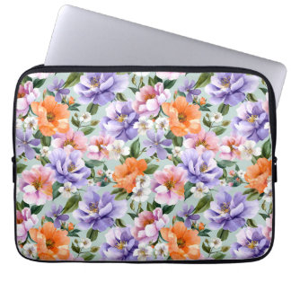 Funda Para Portátil Flores coloridas silenciadas Flor boho