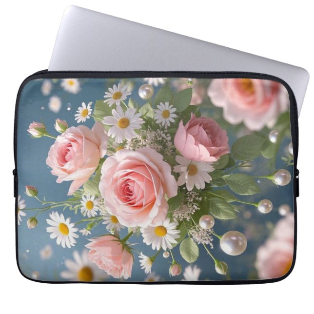 Funda Para Portátil Flores con eterna elegancia extravagante (Frente)