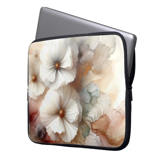 Funda Para Portátil Flores Cosmos etéreos (Anverso izquierdo)