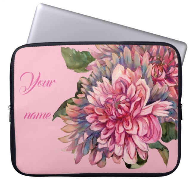 Funda Para Portátil flores dahlias (Frente)