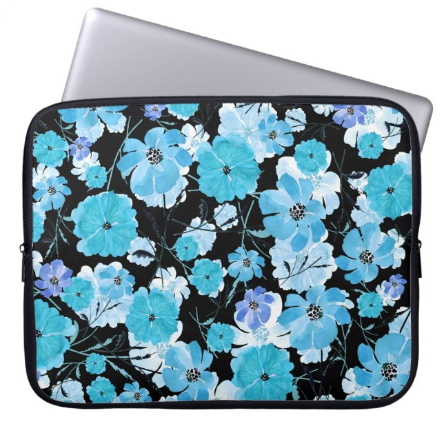 Funda Para Portátil Flores de acuarela: Un Tapiz Delicado (Frente)