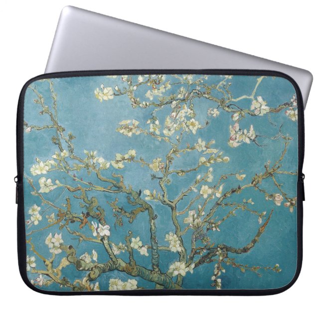 Funda Para Portátil Flores de almendros, pintura famosa (Frente)