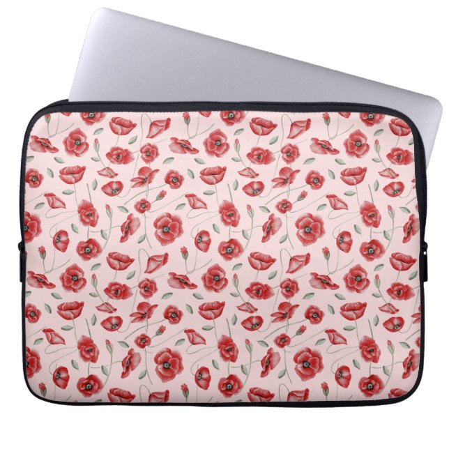Funda Para Portátil Flores de amapola (Frente)