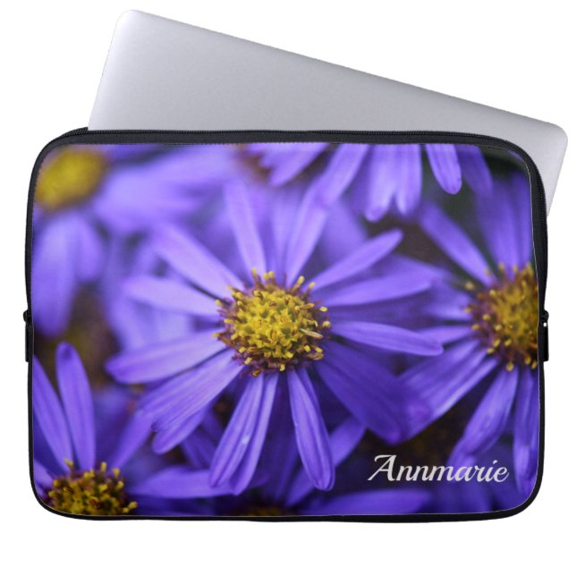 Funda Para Portátil Flores de astro morado en RHS Garden Wisley (Frente)