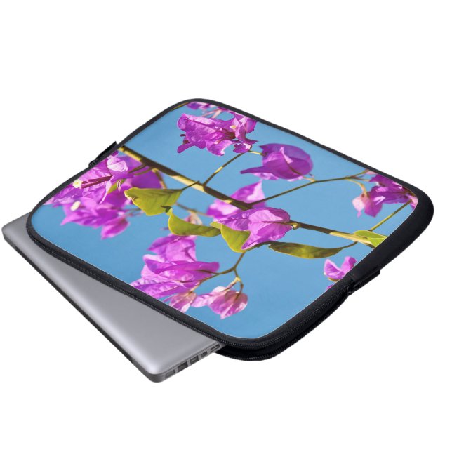 Funda Para Portátil Flores de Buganvilla (Inferior anverso)