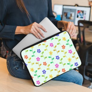Funda Para Portátil Flores de colores, motivos florales, vegetación, b