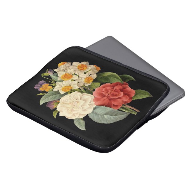Funda Para Portátil Flores de época, camellias y narcisos, Redoute (Superior anverso)