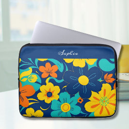 Funda Para Portátil Flores de estilo retro-flor de estilo dopaminérgic