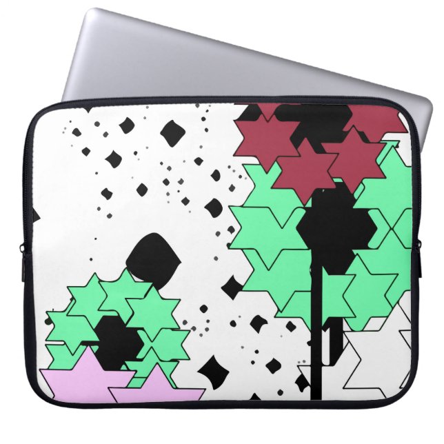 Funda Para Portátil Flores de estrella (Frente)
