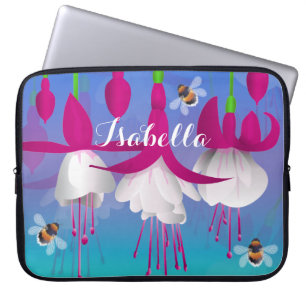 Funda Para Portátil Flores de Fuchsia