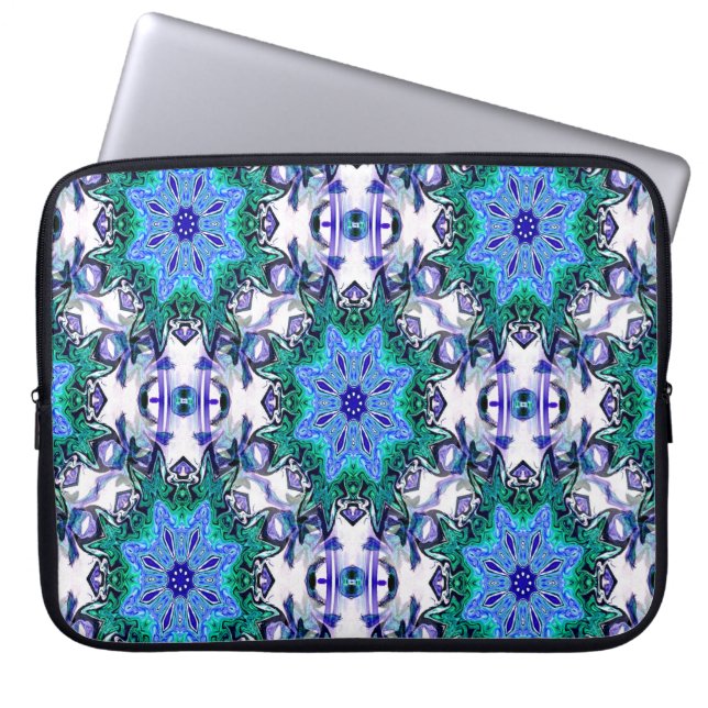 Funda Para Portátil Flores de hielo...... (Frente)