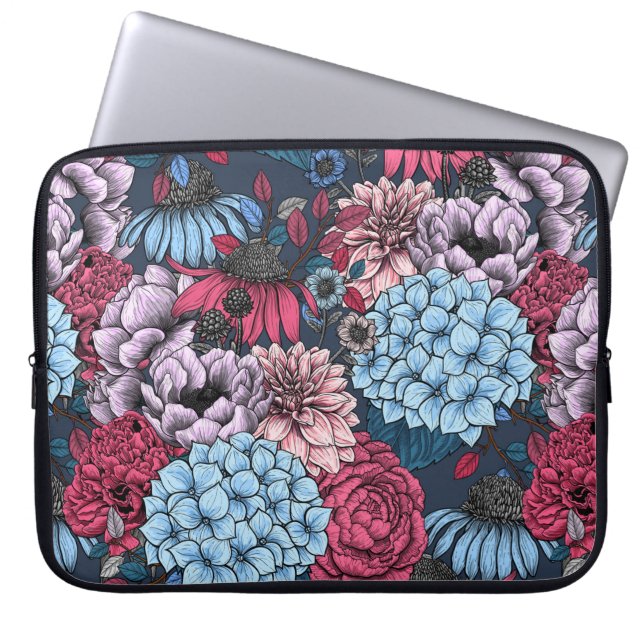 Funda Para Portátil Flores de jardín (Frente)