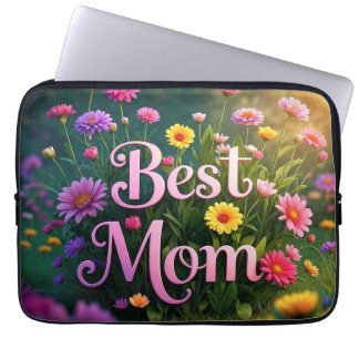 Funda Para Portátil Flores de jardín coloridas para el día de la madre