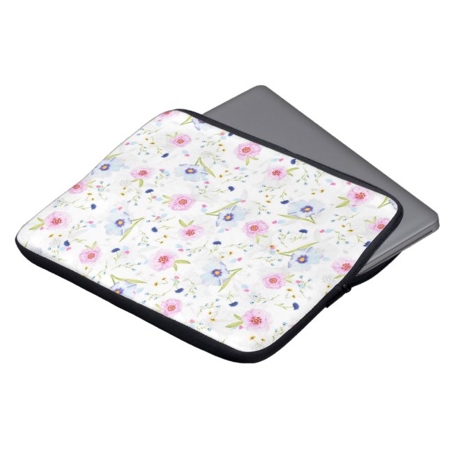 Funda Para Portátil Flores de jardín frescas (Superior anverso)