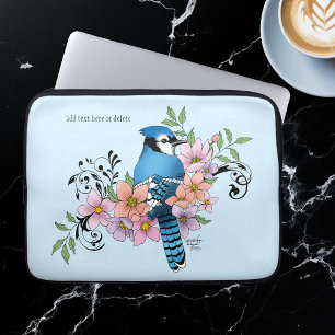 Funda Para Portátil Flores de la Primavera de Jay Azul